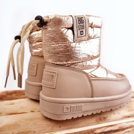 Botas de nieve para niños Big Star KK374221 Beżowo-Złote beige 5