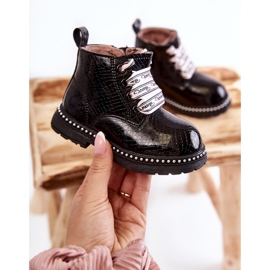 PA1 Botas Infantiles Piel Negra Cálidas Dottie negro 4