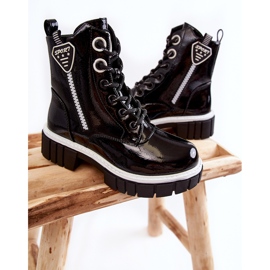 S.Barski Botas Cálidas Lacadas Negras Con Cremallera Marcella negro 2