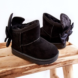 Botas De Nieve De Niña Meriva Warm Negras Con Lazos negro 2 Botas De Nieve De Niña Meriva Warm Negras Con Lazos negro 2