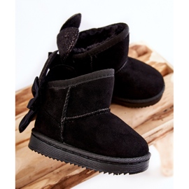 Botas De Nieve De Niña Meriva Warm Negras Con Lazos negro 4