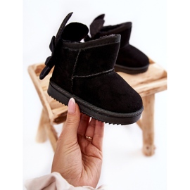 Botas De Nieve De Niña Meriva Warm Negras Con Lazos negro 5