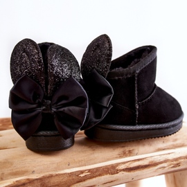 Botas De Nieve De Niña Meriva Warm Negras Con Lazos negro 6