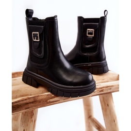 Botas Altas de Piel para Niña Shelby Negras negro 2