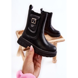 Botas Altas de Piel para Niña Shelby Negras negro 4