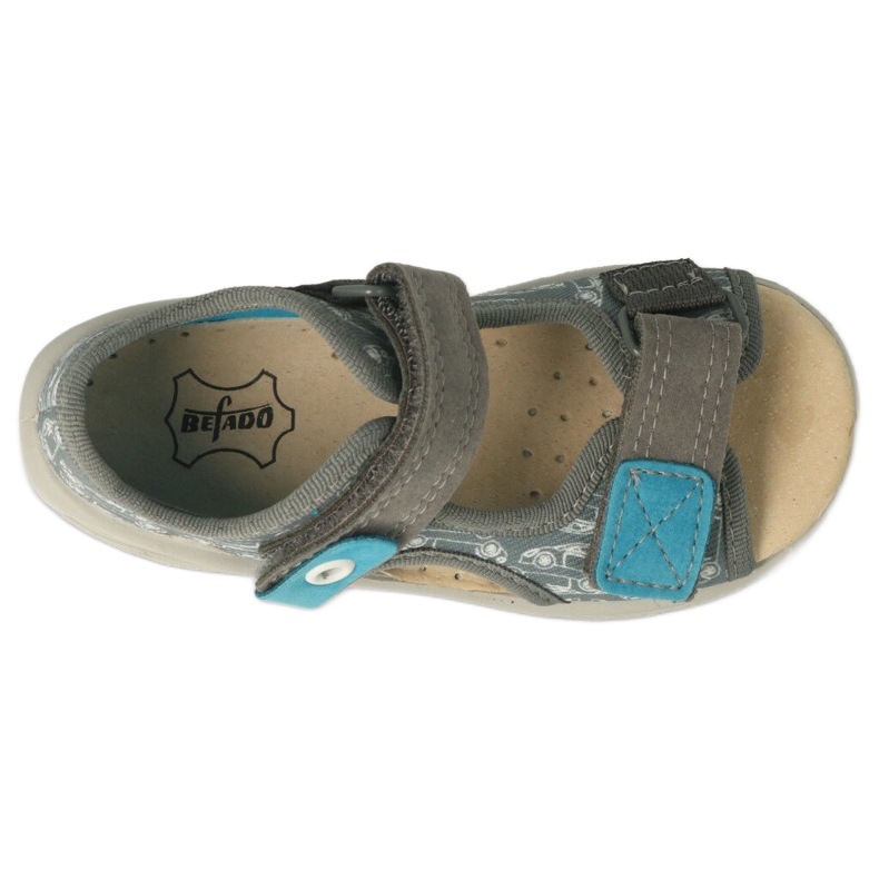 Zapatos befado niño pu 065X169 azul gris 3