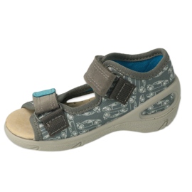 Zapatos befado niño pu 065X169 azul gris 1