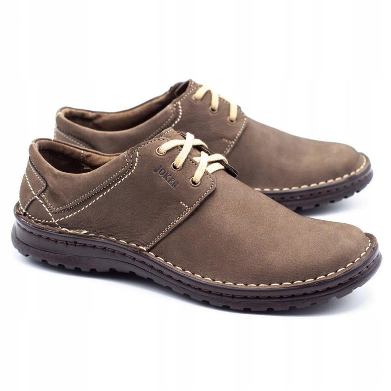 Joker Zapato piel hombre 229 oliva multicolor caqui 2