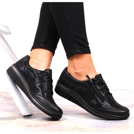 Zapatos piel brillo negro Helios 334 4