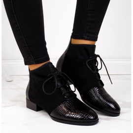 Botas mujer insuladas piel serpiente negra Filippo negro 5
