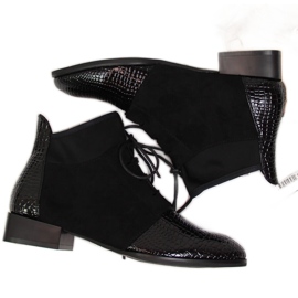 Botas mujer insuladas piel serpiente negra Filippo negro 2