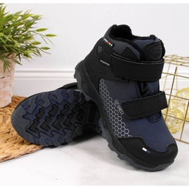 Botas de nieve para niño, impermeables con velcro, azul marino American Club 2