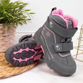 Botas de nieve niña American Club gris cierre adhesivo 2