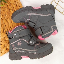 Botas de nieve niña American Club gris cierre adhesivo 3