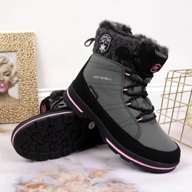 Botas de nieve impermeables grises para niña de American Club 3