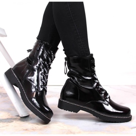 Botas de mujer barnizadas con aislamiento negro Vinceza 5