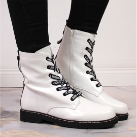 Botas de mujer barnizadas con aislamiento blanco Vinceza 6