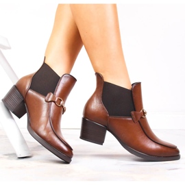 Marrón Vinceza JAN150B botas sin cordones mujer 4