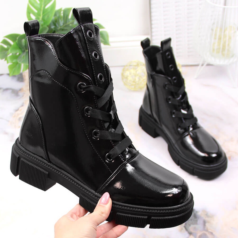 S.Barski Botas lacadas con aislamiento negro de S. Barski 1