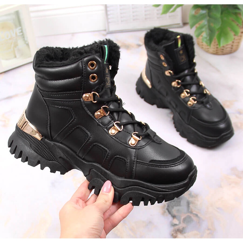 News Botas de nieve mujer plataforma con pelo negro NOVEDADES 1