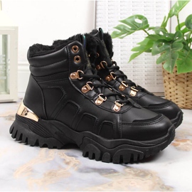 News Botas de nieve mujer plataforma con pelo negro NOVEDADES 2