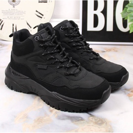 Black Big Star KK274356 botas deportivas de mujer negras con plataforma negro 2