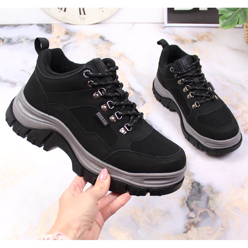 Botas negras de mujer con forro polar Big Star KK274364 negro 1