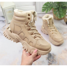 News Botas de nieve mujer plataforma con pelo beige NOVEDADES 3