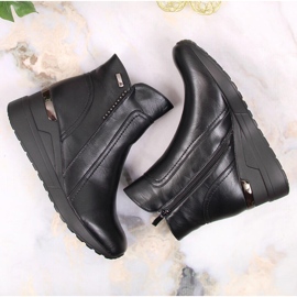 Negro Botas cuña mujer insuladas Jezzi JEZ372 2