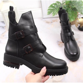Botas insuladas mujer negras con hebillas Sergio Leone negro 1 Botas insuladas mujer negras con hebillas Sergio Leone negro 1