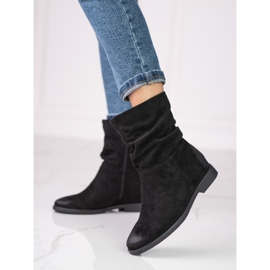Botas de mujer de ante con cuña Shelovet negro 1