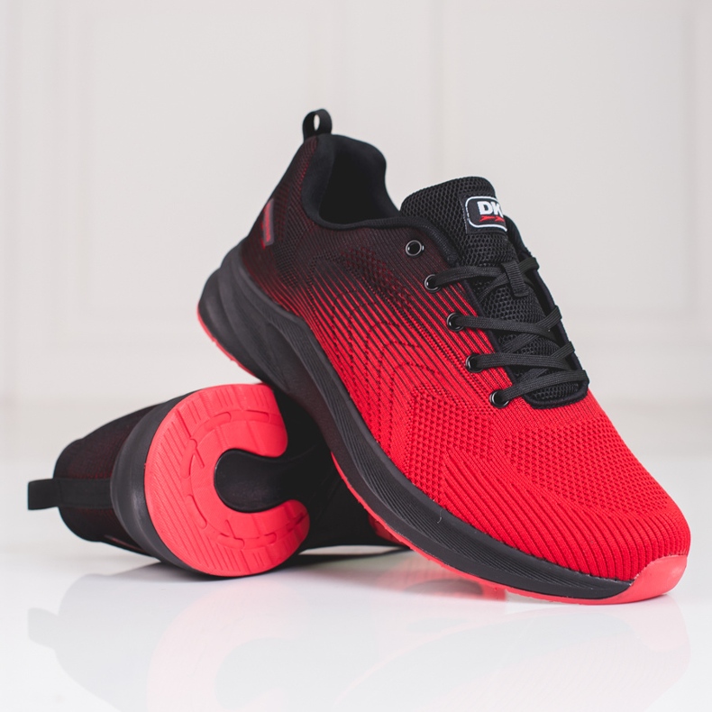 Deportivas DK bicolor con cordones negro rojo 1 Deportivas DK bicolor con cordones negro rojo 1