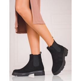 Botines Shelovet de ante negro para mujer 2
