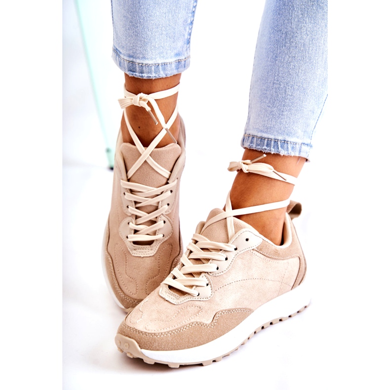 PG1 Deportivas Mujer Ante Beige Nayla 1