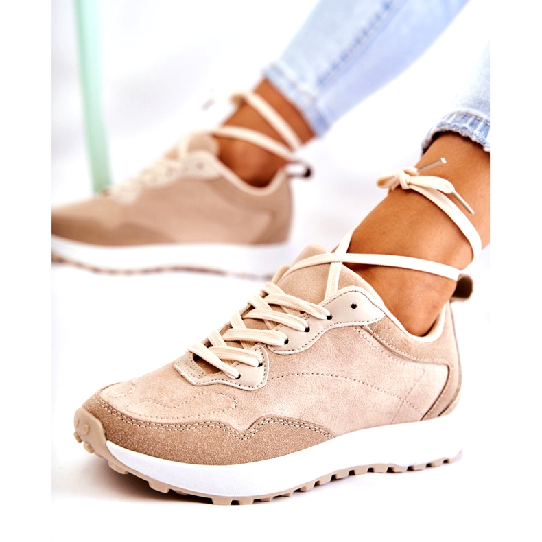 PG1 Deportivas Mujer Ante Beige Nayla 3