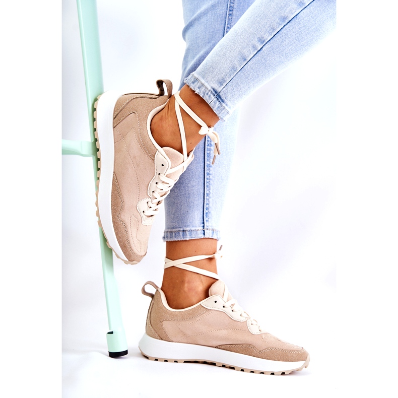 PG1 Deportivas Mujer Ante Beige Nayla 2