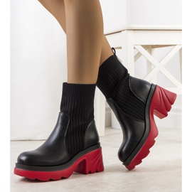 PA1 Botas negras con suela Tomlin roja negro 1