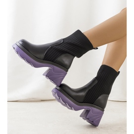 Botas negras con suela tomlin morada negro 1