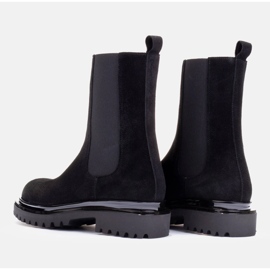 Marco Shoes Botines de ante negro 1