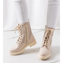 Botas beige con suela alta Loop 1 Botas beige con suela alta Loop 1