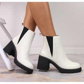 Areto Botas Chelsea en el poste, sin cordones con aislamiento Artiker W HBH42 blanco 1
