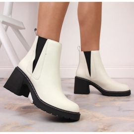 Areto Botas Chelsea en el poste, sin cordones con aislamiento Artiker W HBH42 blanco 3