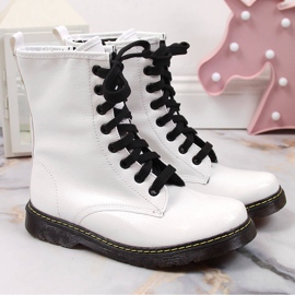 Botas de niña barnizadas con aislamiento blanco Kornecki 6017 3