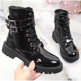 Botas lacadas negras con aislamiento negro niña Big Star KK374131 2