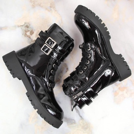 Botas lacadas negras con aislamiento negro niña Big Star KK374131 3