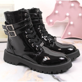 Botas lacadas negras con aislamiento negro niña Big Star KK374131 4