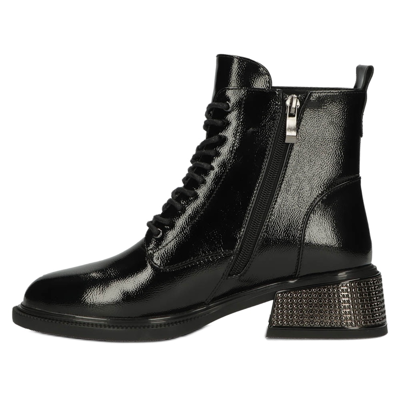 Botas aislantes de charol con tacones aislantes decorativos Filippo W PAW384 negro 2