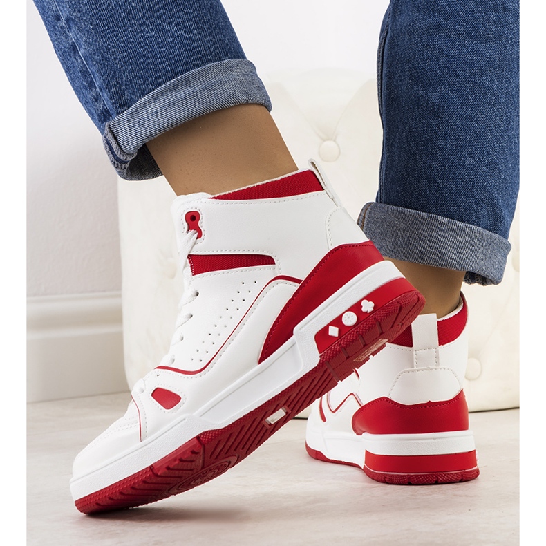 PA1 Zapatillas tobilleras Megatheo rojas blanco rojo 1