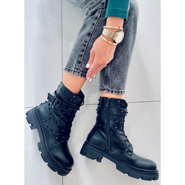 Botas con cordones Frankee Negro 3