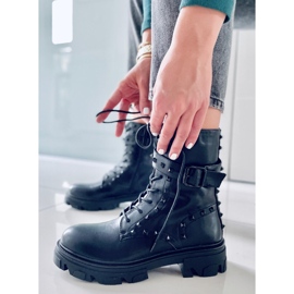 Botas con cordones Frankee Negro 5